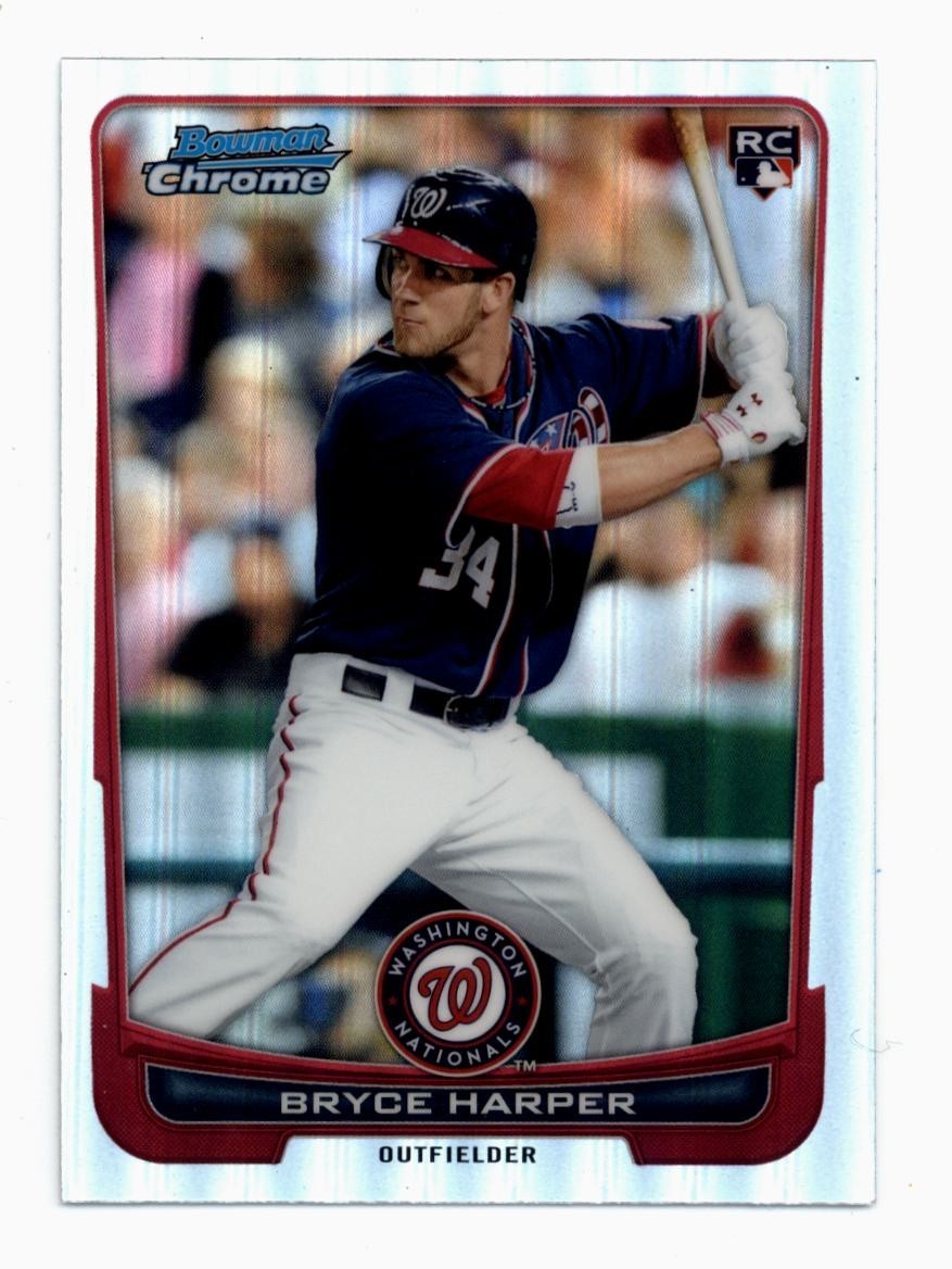 2012 Bowman Chrome #214 Bryce Harper Refractor RC Rookie - Phillies
