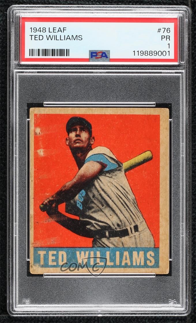 1948-49 Leaf Ted Williams #76 PSA 1 HOF 8mh