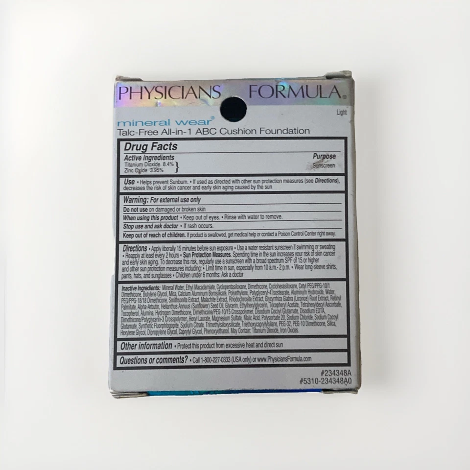 Physicians Formula Mineral Wear All-In-1 Cushion Foundation #6656-Light. READ - Image 3 of 4