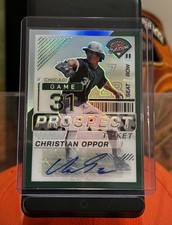 2024 Panini Prospect Edition Green Prizm Auto Christian Oppor White Sox P #64