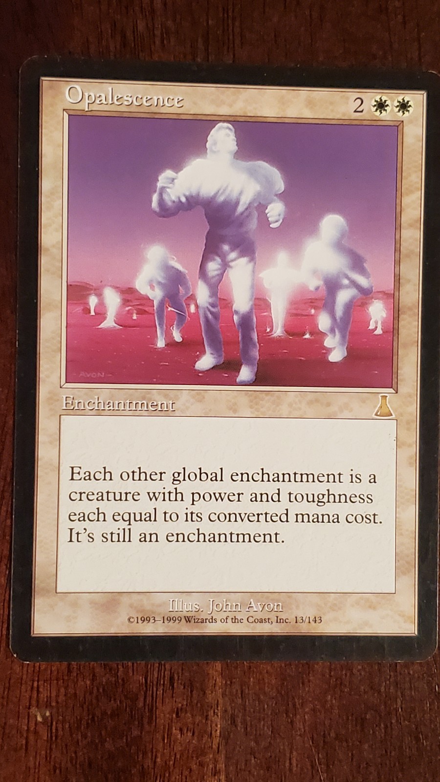 Opalescence Urza's Destiny EX/LP 13/143 MTG Magic the Gathering Enchantment Rare