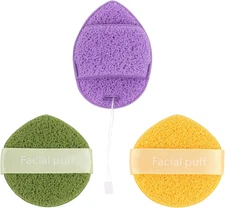 Facial Sponge,  Face Sponges for Cleansing and Exfoliating, Reusable Daily Clean