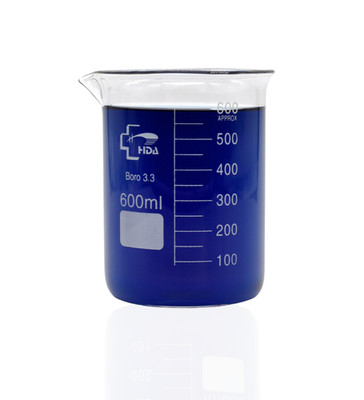 HDA Beaker 100ml-2000ml Borosilicate glass 3.3 low shape with spout, Graduated