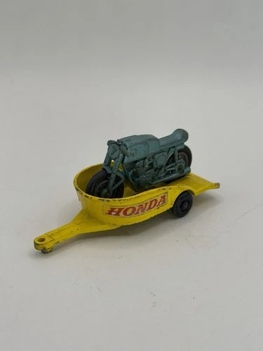 Vintage Matchbox Lesney No. 38 Honda Motorcycle With Trailer