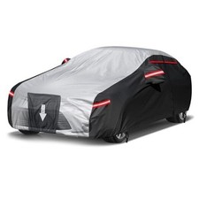 Car Cover - Car Cover Waterproof All Weather Sedan L 177"-183" Black Red