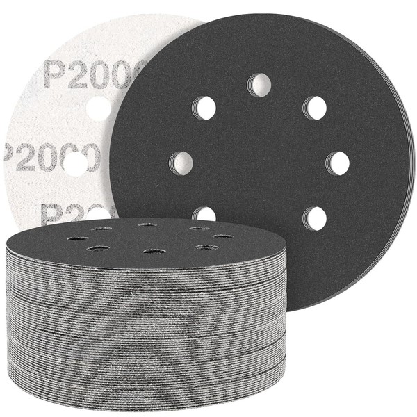 Siliciumcarbid Schleifpapier 125Mm 2000Er KöRnung Nass Trocken Auto Metall 50-image