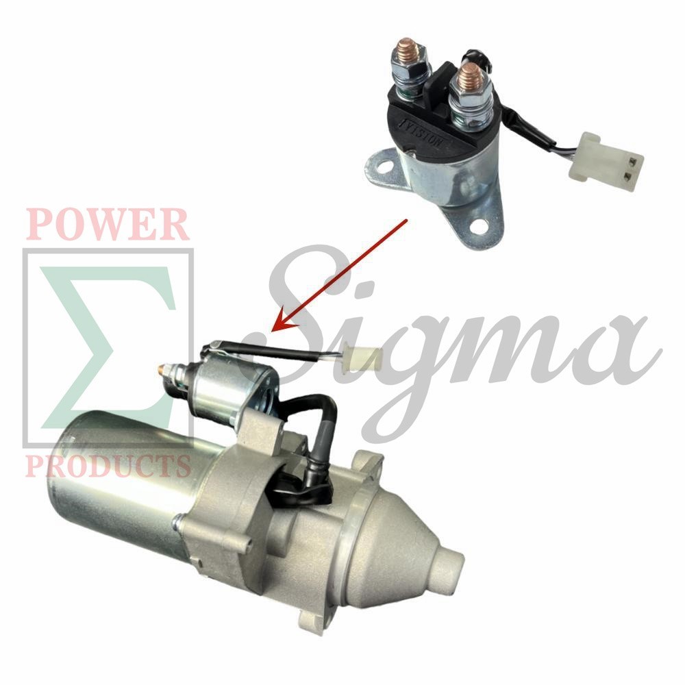 Starter Motor W/ 2-Wire Plug Solenoid For Champion 9375/7500 Watts Generator 