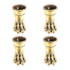 4 Claws round bucket 2.3/4" high 7cm Heavy cast Solid Castors Brass LION Foot