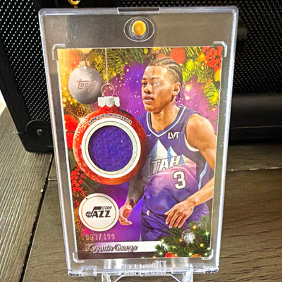 Topps 2025 Holiday Mega Keyonte George Utah Jazz Player Relic PR-KG /199