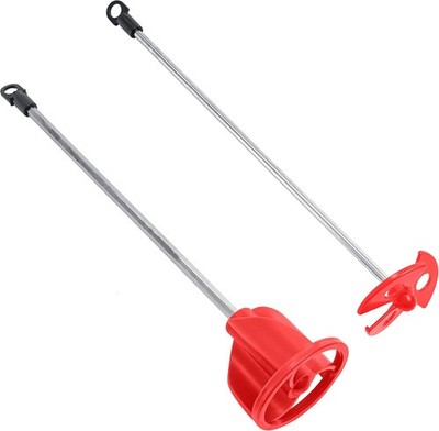 Global Paint Mixer Attachment (Set of 2) -14'' Drill Paddle Mixer with 1/4'' Round