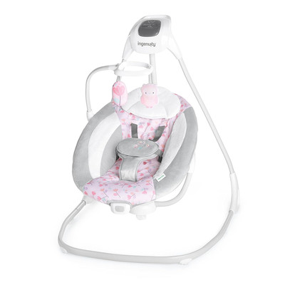 Simplecomfort Lightweight Compact 6-Speed Multi-Direction Baby Swing, Vibrations