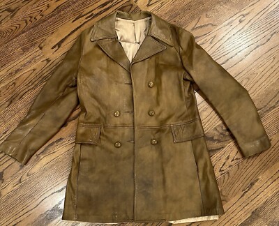 Vintage Styled By SCULLY Los Angeles Women's Brown Leather Overcoat