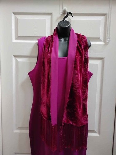 SHEIN WOMEN'S 4X LONG PURPLE SLEEVELESS DRESS AND SCARF NEW - Picture 19 of 24