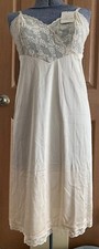 Vintage Vanity Fair Full Slip NWT Champagne Nylon Lace Trim Sz 36L