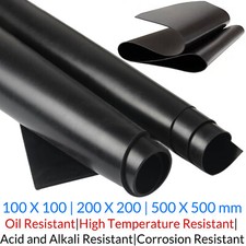 Solid Black Neoprene Rubber Gasket Sheet-Fluorine Rubber Gasket 1 - 3mm Thick
