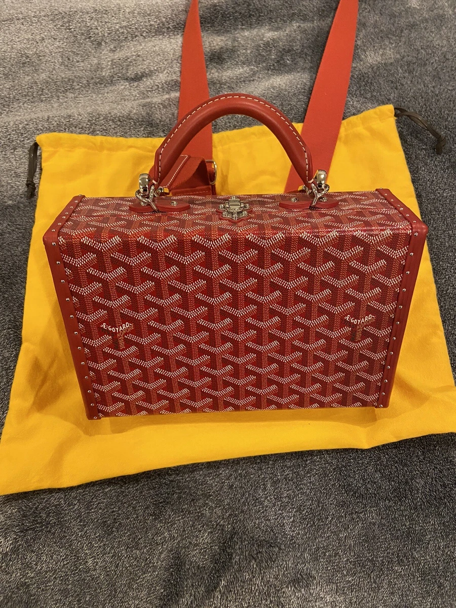 NEW Goyard Handmade Grand Hotel Trunk Red, Includes Goyard MM Strap $495  Value