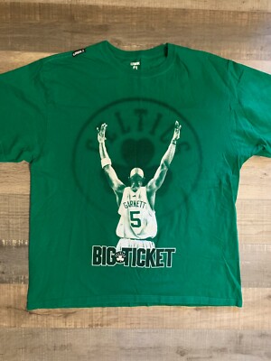 UNK NBA Boston Celtics Kevin Garnett Big Ticket Shirt SIZE XL | eBay