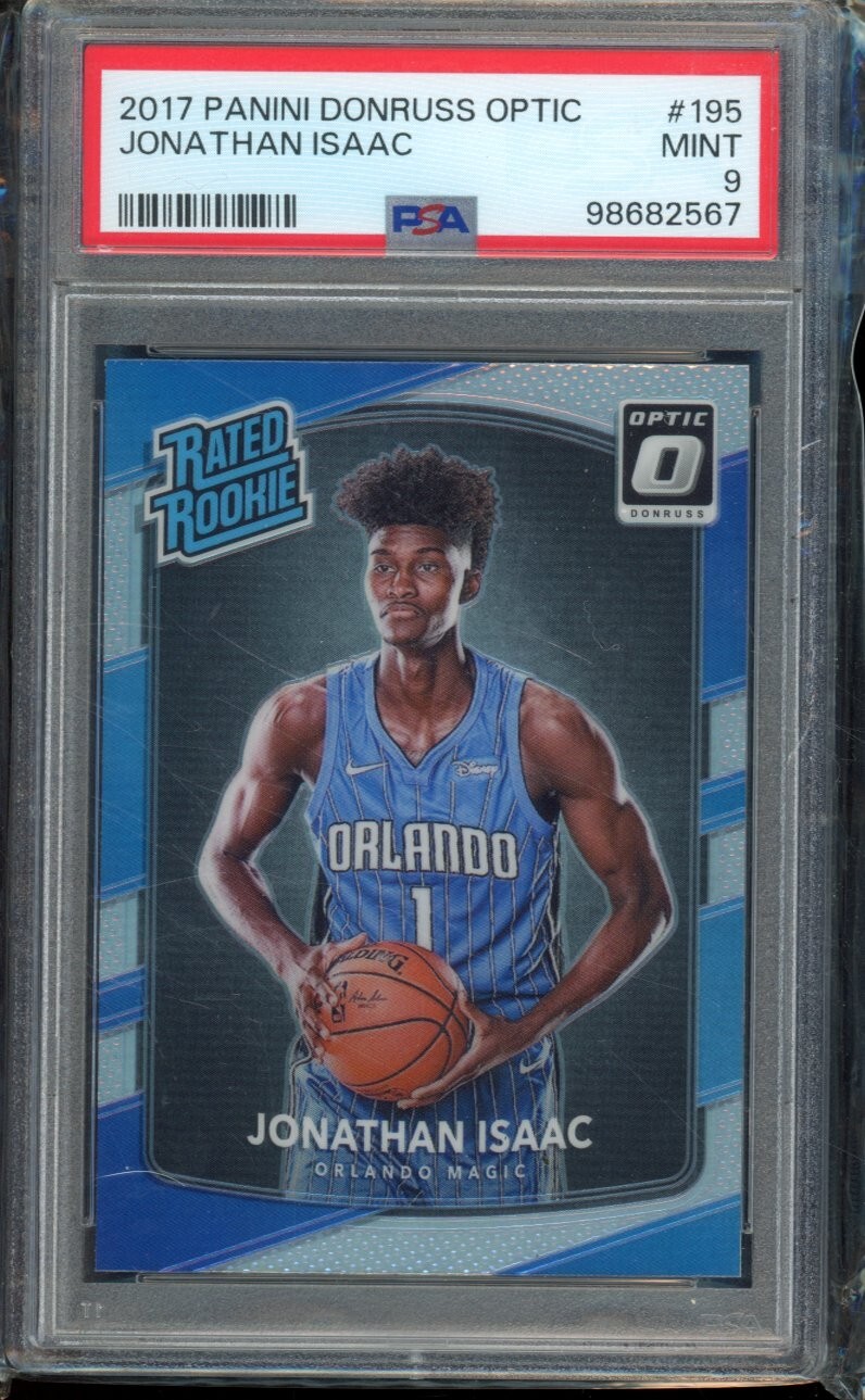 2017-18 Panini Donruss Optic Jonathan Isaac Holo RC #195 PSA 9