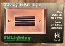 Step / Path / Deck Lighting COPPER Louvered 2W LED 3000K Indoor Outdoor