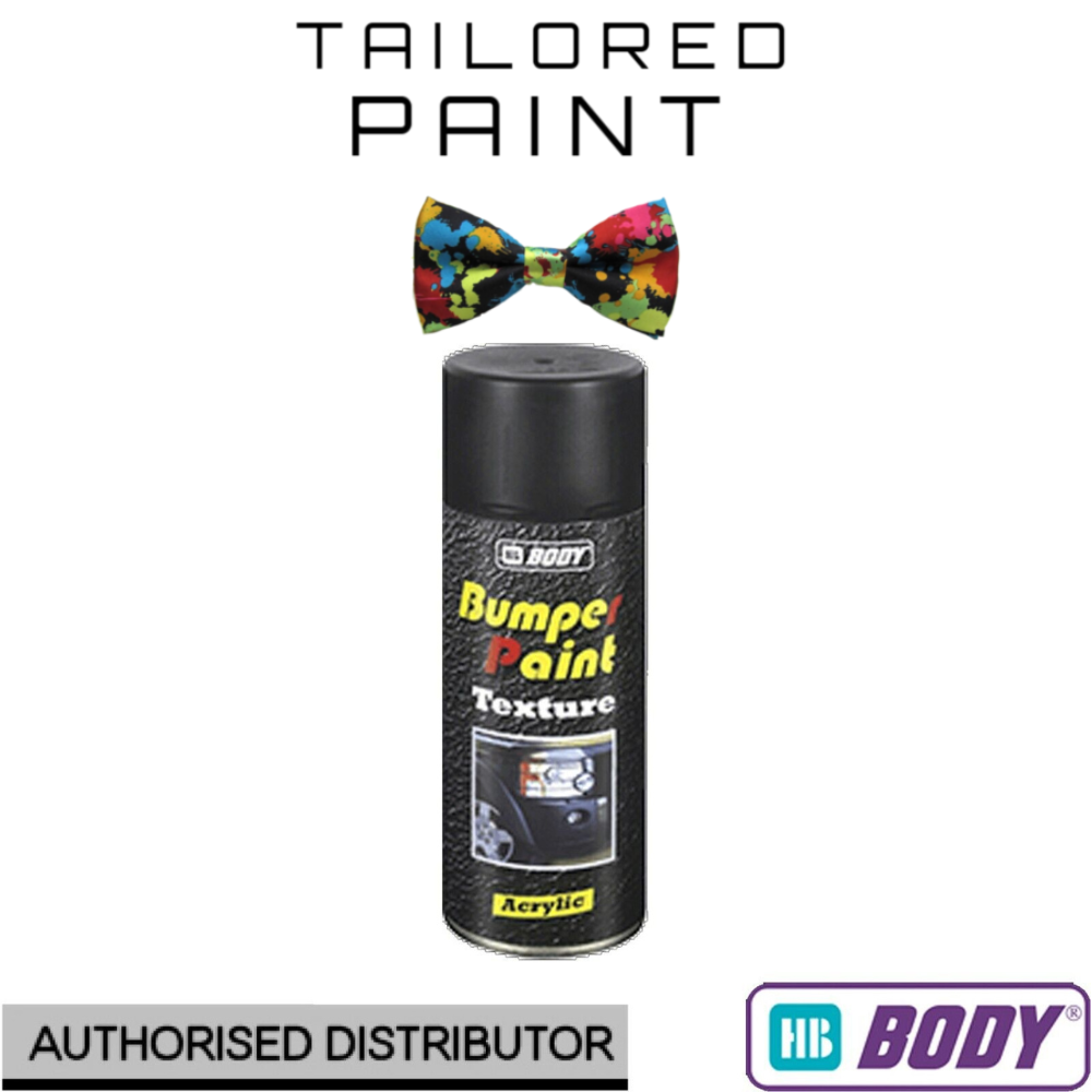 HB BODY BUMPER PAINT TEXTURE AEROSOL 400ML BLACK PLASTIC ABS TRIM eBay