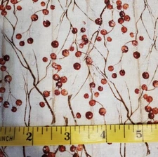 Fabric 100% Cotton Susan Winget Christmas Winter Berries FQ HY BTY By the Yard