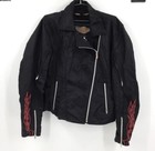 Power Trip Black Nylon Orange County Choppers Motorcycle Jacket WOMENS Large