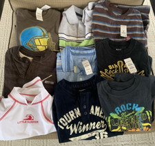 Lot of 10 boys shirts long and short sleeves size 4T. One is 4/5, one is 5. NWT