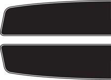 2 x Racing Stripes bonnet graphics vinyl stickers custom car van decals