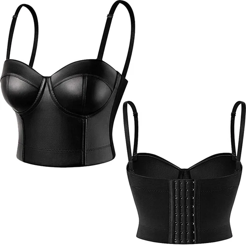 Sexy Women Black Lace up Corset Plus Bustier Top Shaper Basque Dress 6-24 Size - Picture 24 of 46