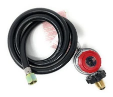 5' LP Propane Gas Hose Assembly set 0-20 PSI Adjustable Regulator POL x 3/8" FF
