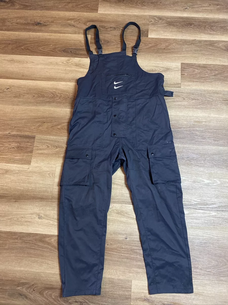 Nike Sportswear Double Swoosh Men's Overalls Black CU3896-010 XL Rare