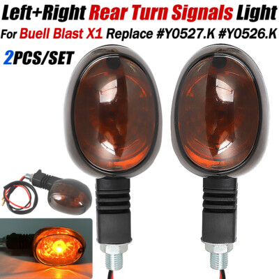 Left+Right Rear Turn Signals For Buell Blast 2000-2010, X1 99-02 Y0527.K Y0526.K