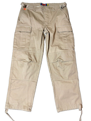 Empyre Relax Loose Fit Cargo Pants 28x26 Khaki Tan Worn Once Y2K Skater Boi HOT
