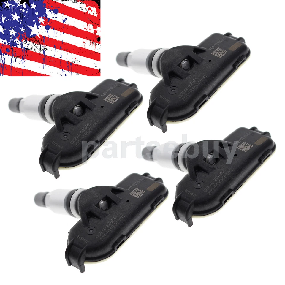 Sensores de presión de neumáticos TPMS de 4 piezas para Hyundai Elantra GLS SE GL Limited 529333X200 Foto 3 de 4
