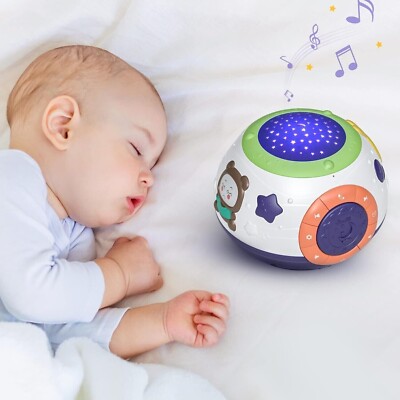 TUMAMA Baby Nachtlichter Projektor, mit Star Sensory Lights&Music，Spielzeug