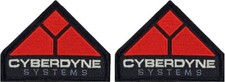 Terminator Cyberdyne Systems Logo Embroidered Patch  2PC 3" X 2.25" IRON ON