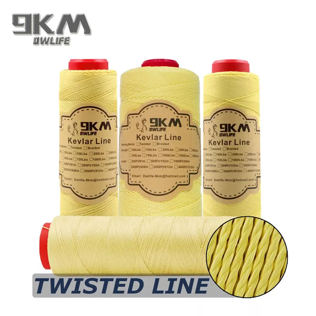 Heavy Duty 1000ft Test 70-150lb 100% Kevlar Sewing Thread Line Made with  Kevlar