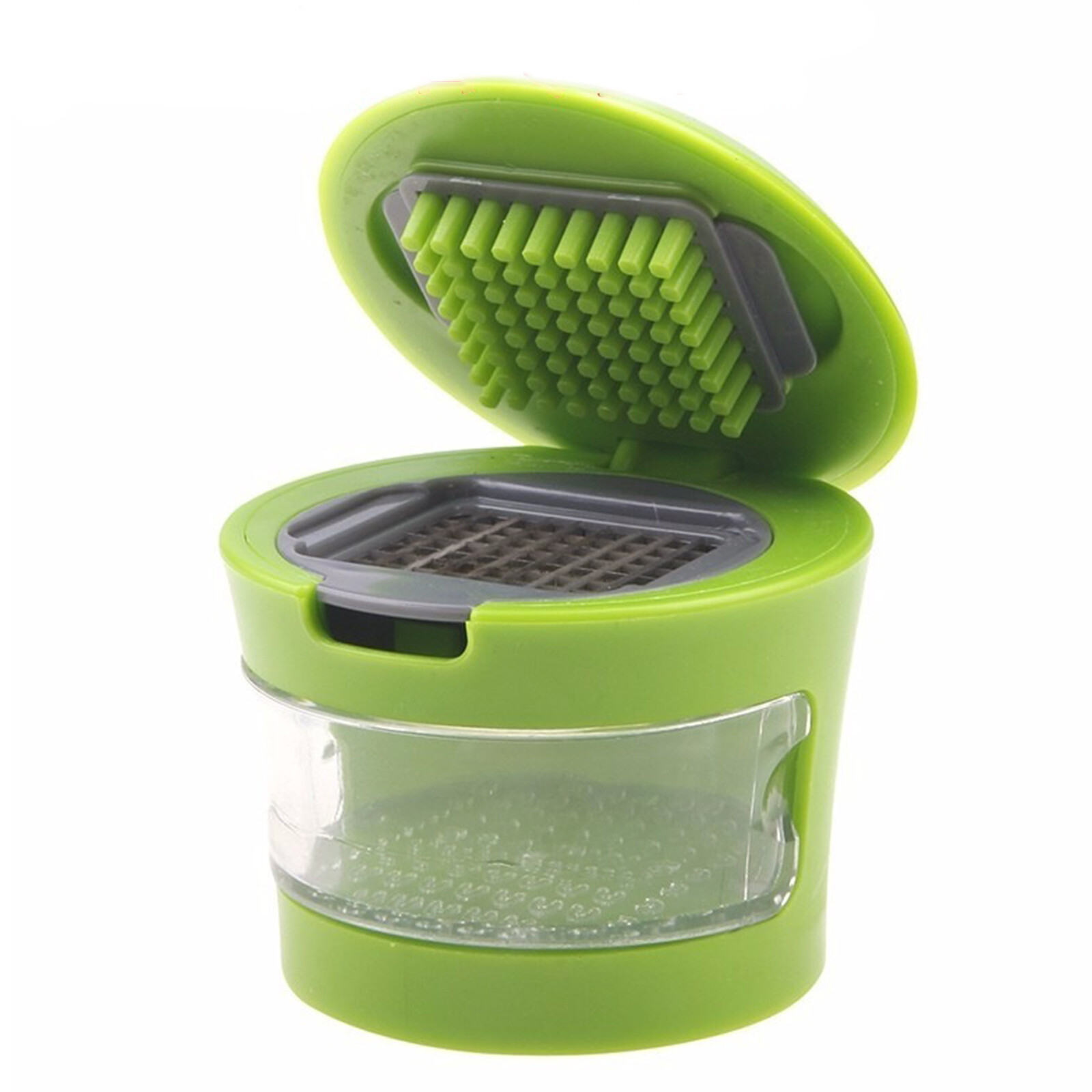 Plastic+Stainless Press Vegetable Garlic Onion Slicer Chopper Cutter Kitchen F-image