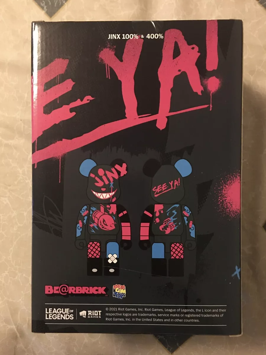 MEDICOM X League of Legends 100% + 400% Bearbrick Set Jinx Be@rbrick