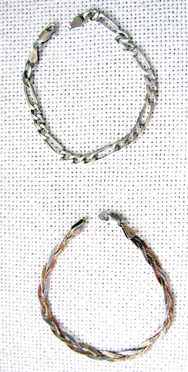 2 Italy vintage silver sterling 925 bracelets | eBay