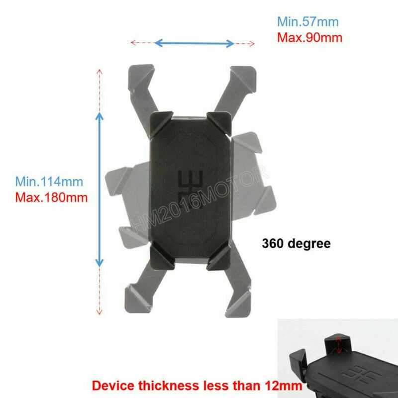 Soporte para teléfono celular de motocicleta con cargador USB para moto de cross deportiva doble Honda Foto 2 de 4