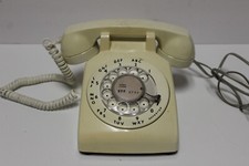 Vintage cream white Rotary Phone Bell System Western Electric Telephone V17