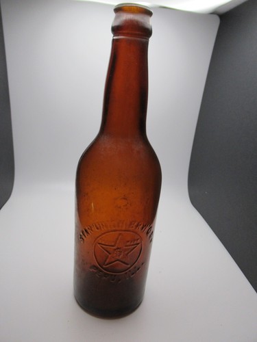Star Union Brewing Co. Peru Ill. Brown Embossed Bottle