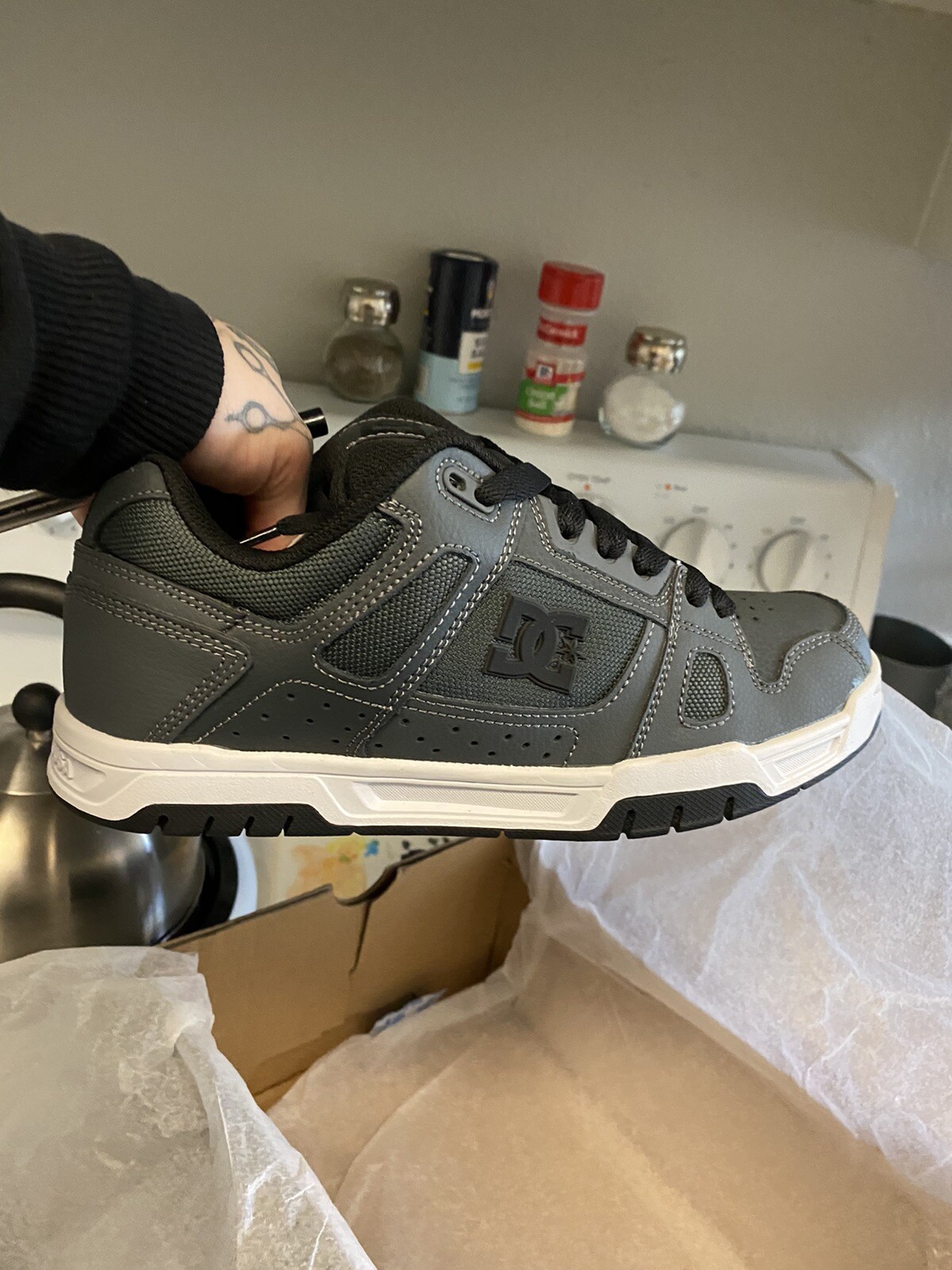 Dc Stag Mens Shoes Dark Gray Size 7.5 