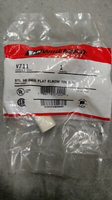 Wiremold V711 700 Series Flat Elbow Fitting, Ivory **Free Shipping**