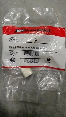 Wiremold V711 700 Series Flat Elbow Fitting, Ivory **Free Shipping**