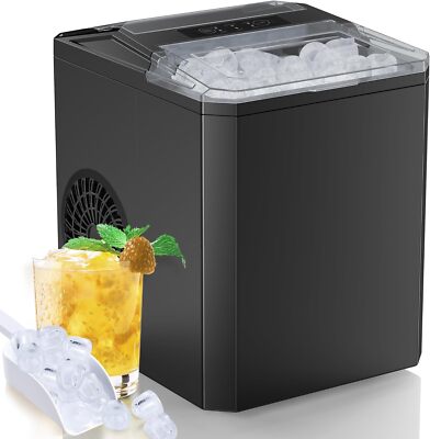 Countertop Ice Maker 9 Cubes 6 Mins 26lbs 24Hrs Portable Ice Machine with Handle