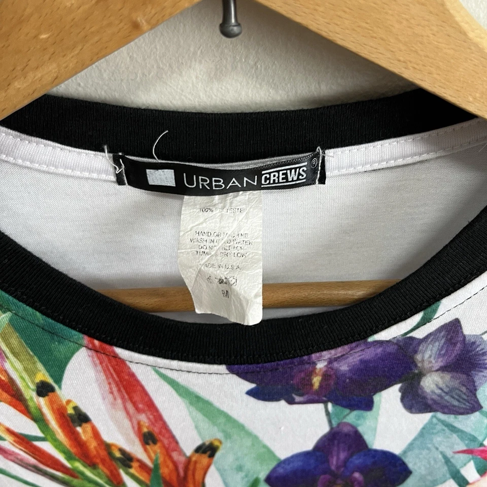 Urban Crews Floral Fawn White T-Shirt Men’s M - Image 2 of 4