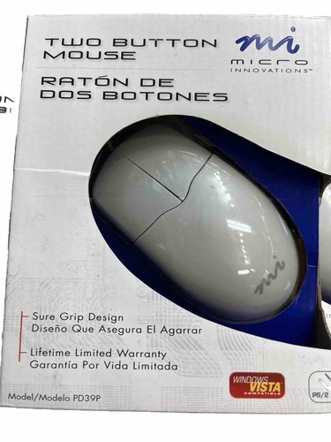 Micro Innovations Mano Contorno Mouse Due Pulsanti con Connessione PS/2 PD39P - Foto 2 di 3