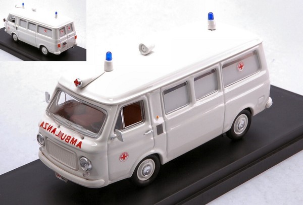 Rio 1/43 Van Epoche Fiat 238 Krankenwagen Kreuz 1968 Statisches Modell Diecast-image